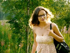 Sucer une bite, Brunette brune, Couple, Tchèque, Papa, Hd, Mature, De plein air