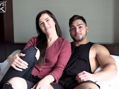 お尻, フェラチオ, 茶髪の, バック, 指いじり, 手コキする, キス, ティーン