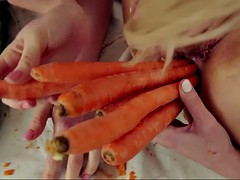Анальный секс, Язык в попке, Блондинки, Вставлять, Лесбиянка, Колготки, Сиськи