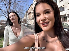 Playful busty babe Simon Kitty fucks with her slutty gf