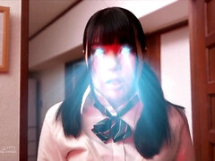 アジア人, デカパイ, フェラチオ, 巨乳な, ティーン, 三人, オッパイの, 妻