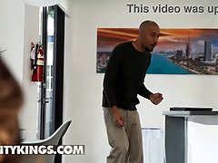 Chanel Camryn & Anna Chambers: Realistic Salesmen Double-team Lucky Dwayne Foxxx