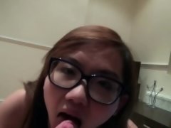 Aziatisch, Pijpbeurt, Sperma in gezicht, Hd, Gezichtspunt