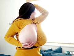 茶髪の, 巨乳な, ドレス, Hd, 巨大, 天然, 一人, 締まりの良い