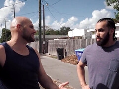 デカチン, デカパイ, ブロンド, フェラチオ, 淫乱熟女, 現実, ラフ, 三人