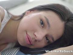 Grosse bite, Sucer une bite, Noir ébène, Européenne, Faciale, Hard, Adolescente, Nénés