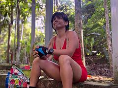 Pareja, Divertido, Hd, Latina, Músculo, Al aire libre, Tatuaje, Esposa