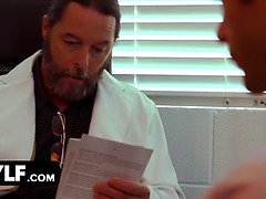 Big Titted Nurse Ratched Takes Off Her Uniform And Fucks Patient On The Doctors Table