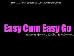 デカパイ, ブロンド, フェラチオ, 茶髪の, イく瞬間, ティーン, 三人