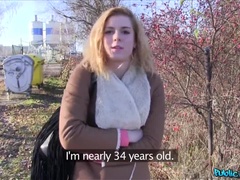 Lost Blonde Sucks Cock for Cash