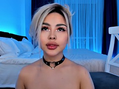 Gros seins, Blonde, Masturbation, Mamelons, Pute, Solo, Jouets, Webcam