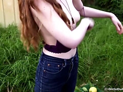 女, 毛深い, Hd, アウトドア, 一人