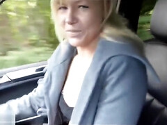 Mamada, Coche, Alemán, Hd, Pezones, Público, Afeitado, Medias largas