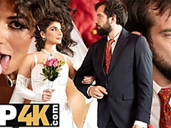 Mariée, Brunette brune, Tchèque, Domination, Robe, Hard, Public, Mariage