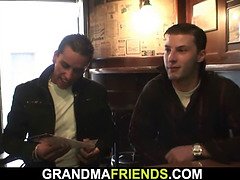 Boozed blonde granny picked up for DP