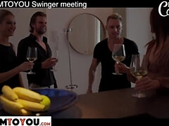 Pijpbeurt, 1 man 2 vrouwen, Kwartet, Vriendin, Harig, Feest, Kut duiken, Swinger