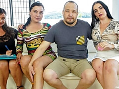 デカ尻, デカチン, デカパイ, フェラチオ, 茶髪の, グループ, 淫乱熟女, 公共