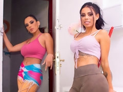 Grosser arsch, Blasen, Hundestellung, Frau frau mann, Handjob, Milf, Pov, Titten