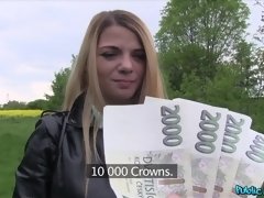 Blondine, Tschechisch, Europäisch, Hardcore, Geld, Öffentlich, Realität, Jungendliche (18+)