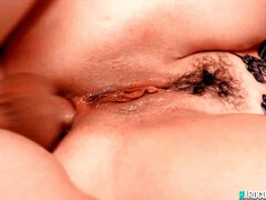 Huge jugs tattooed blond hair girl ass fucking banged