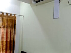 アジア人, お尻, バイセクシャル, フェラチオ, 彼女, 自家製, ホテル, インド人