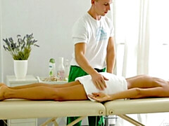 Beautiful dick-riding action with a hot long-legged brunette Carre