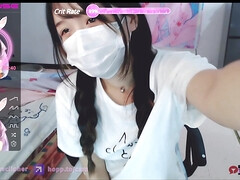 美女, デカパイ, カワイイ, オナニー, オマンコ, 一人, ストッキング, おもちゃ