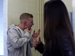 Cul, Branlette thaïlandaise, Jeans, Cuir, Seins naturels, De plein air, Chatte, Tatouage