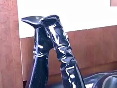 黒人, 茶髪の, 黒人, フェティッシュ, ゴム, ハメ撮り