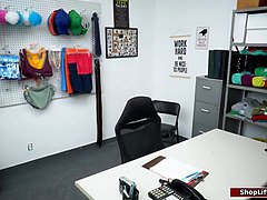 Amateur, Blonde, Attrapée, Hard, Bureau, Police, Punition, Adolescente