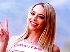 ブロンド, フェラチオ, バック, なめる, オマンコ, 剃毛, ガリガリ, ストッキング