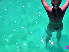 Amateur, Plage, Allemand, Lesbienne