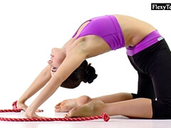 茶髪の, フェティッシュ, 軟体, ジム, 裸, ヌード, ティーン, オッパイの