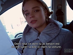 Sucer une bite, Voiture, Tir de sperme, Queue, Pov, Rugueux, Russe, Adolescente