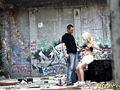 Enthousiasteling, Blond, Pijpbeurt, Sperma shot, Duits, Buiten, Realiteit, Tiener