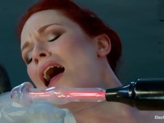 緊縛, ディルド, 電気, フェムドム, レズビアン, お仕置き, オマンコ, 奴隷