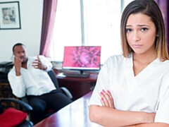 Zwart, Blond, Pijpbeurt, Harig, Handbeurt, Masseren, Tiener, Tieten likken