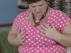 Gorda, Masturbación, Maduro, Afeitado, Solo, Juguetes