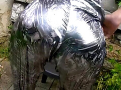 Blondine, Frau, Fetisch, Hd, Im freien, Pissen, Titten, Spielzeuge