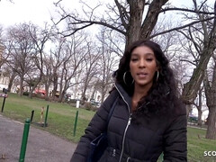 18 ans, Noire, Noir ébène, Femelle, Allemand, Public, Réalité, Adolescente