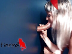 First-Timer Fellate Bone and Spunk in Throat - Gloryhole