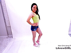 Audition, Brunette brune, Éjaculer dans la bouche, Tir de sperme, Hard, Orgasme, Petite femme, Pov