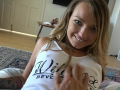 Blasen, Fussjob, Freundin, Handjob, Pov, Muschi, Abendanzug, Titten