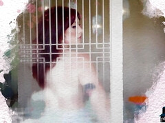 アメリカ人, エロ熟女, 下着, 淫乱熟女, 一人, ストッキング