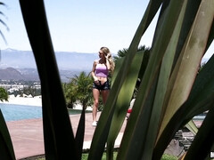 Rubia, Mamada, Tetona, Engañando, Corridas faciales, Al aire libre, Tetas, Voyeur