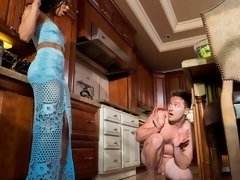 お尻, 黒人, フェラチオ, バック, 異人種間, なめる, オマンコ, ティーン