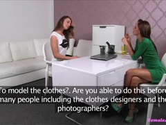 Flirty Babe Gets A Mouthful of Agent's Wet Pussy Juices