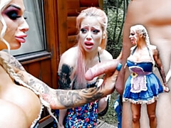 Grosse titten, Britisch, Puppe, Frau frau mann, Hd, Im freien, Rau, Flotter dreier
