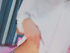 Enthousiasteling, Vrouw, Japaans, Masturbatie, Orgasme, Alleen, Tiener, Webcamera