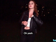 POV Blowjob by Redhead Slut - Night Doggystyle Fuck In The Woods - Martin Gun